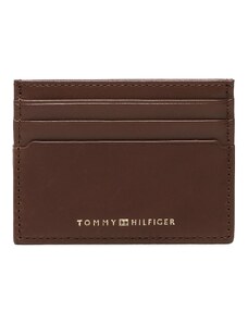 Tommy Hilfiger Etui na karty kredytowe Th Premium Leather Cc Holder AM0AM10987 Brązowy