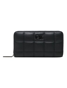 Calvin Klein Duży Portfel Damski Re-Lock Quilt Wallet Lg K60K610494 Czarny