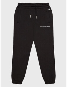 Calvin Klein Jeans Spodnie dresowe Logo IG0IG01509 Czarny Relaxed Fit