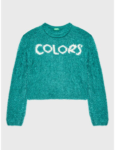 United Colors Of Benetton Sweter 1MAUQ102N Zielony Regular Fit