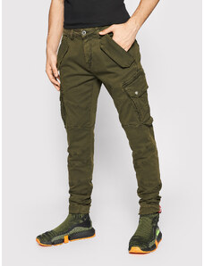 Alpha Industries Spodnie materiałowe Combat 126215 Zielony Slim Fit
