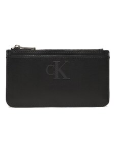 Calvin Klein Jeans Etui na karty kredytowe Sleek Coin Purse Solid K60K610338 Czarny