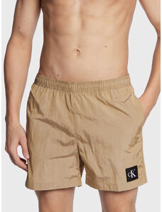 Calvin Klein Swimwear Szorty kąpielowe KM0KM00819 Beżowy Regular Fit