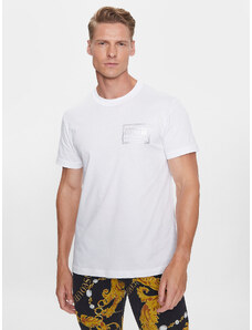 Versace Jeans Couture T-Shirt 75GAHT12 Biały Regular Fit