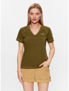 Aeronautica Militare T-Shirt 231TS2094DJ598 Zielony Regular Fit