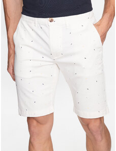 Pepe Jeans Szorty materiałowe Mc Queen Short Print PM801018 Biały Regular Fit
