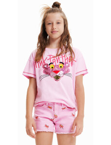Desigual T-Shirt 23SGTK12 Różowy Regular Fit
