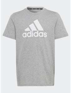 adidas T-Shirt Essentials Big Logo Cotton T-Shirt HR6379 Szary Regular Fit