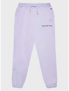Calvin Klein Jeans Spodnie dresowe Logo IG0IG01509 Fioletowy Relaxed Fit