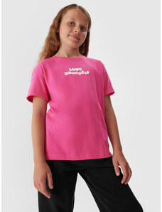 4F T-Shirt 4FJAW23TTSHF0825 Różowy Regular Fit
