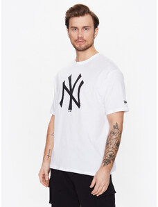New Era T-Shirt Yankees Mlb League Essential 60332283 Bordowy Oversize