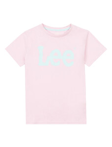 Lee T-Shirt Wobbly Graphic LEG5029 Różowy Regular Fit