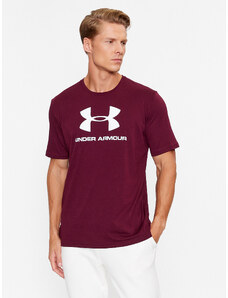 Under Armour T-Shirt Ua Sportstyle Logo Ss 1329590 Bordowy Loose Fit