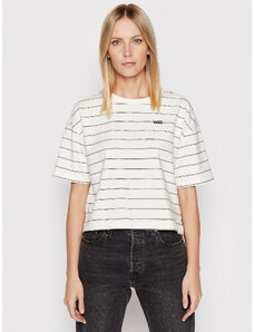 Vans T-Shirt Time Off Stripe VN0A5LK8 Beżowy Relaxed Fit