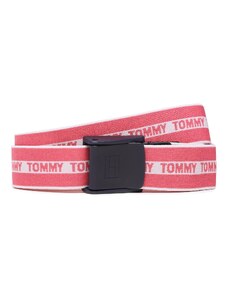 Tommy Hilfiger Pasek Dziecięcy Tommy Webbing Belt AU0AU01557 Różowy