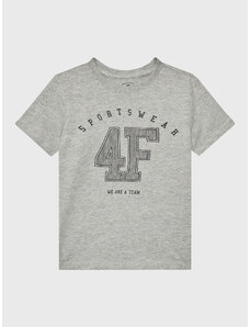 4F T-Shirt HJZ22-JTSM008 Szary Regular Fit