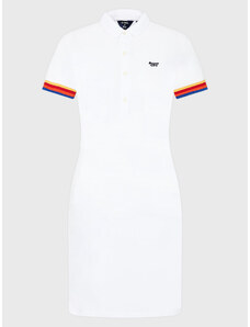 Superdry Sukienka codzienna Vintage Stripe Polo W8011102A Biały Regular Fit