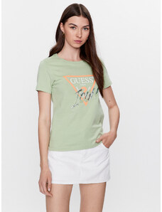 Guess T-Shirt Icon W3GI46 I3Z14 Zielony Regular Fit