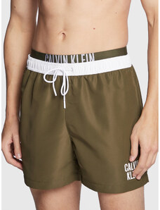 Calvin Klein Swimwear Szorty kąpielowe KM0KM00791 Khaki Regular Fit