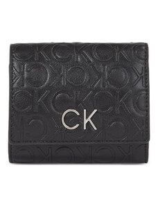 Calvin Klein Portfel damski Re-Lock Trifold Xs Emb K60K611321 Czarny