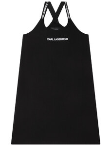 Karl Lagerfeld Kids Sukienka codzienna Z12232 S Czarny Regular Fit