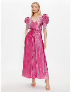 ROTATE Sukienka koktajlowa Gradient Plisse 1000191979 Różowy Regular Fit