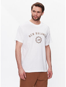 New Balance T-Shirt Sport Seasonal Graphic MT31904 Biały Relaxed Fit