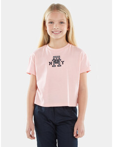 Tommy Hilfiger T-Shirt KG0KG07437 D Różowy Regular Fit