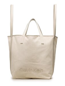Calvin Klein Torebka Ck Summer Shopper Lg Refib K60K610432 Beżowy