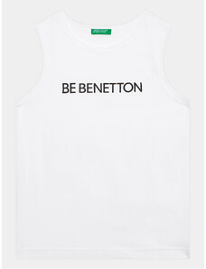 United Colors Of Benetton Top 3I1XCH00S Biały Regular Fit