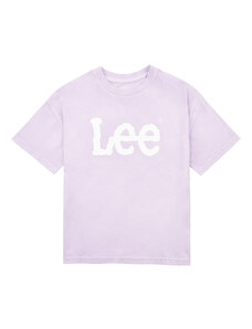 Lee T-Shirt Overdye LEG5080 Fioletowy Regular Fit