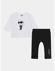 Karl Lagerfeld Kids Komplet bluzka i legginsy Z98147 M Czarny Regular Fit