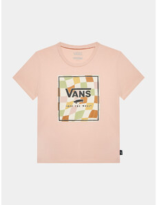 Vans T-Shirt Checker Box Crew VN000795 Różowy Regular Fit