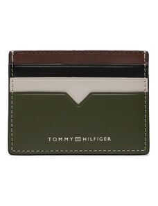 Tommy Hilfiger Etui na karty kredytowe Th Modern Lather Cc Holder AM0AM10994 Khaki