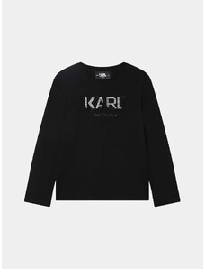 Karl Lagerfeld Kids Bluzka Z15447 D Czarny Regular Fit