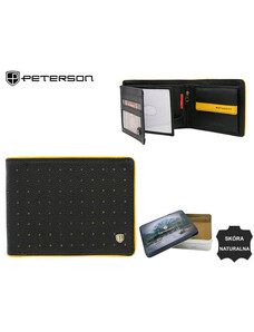 Skórzany, sportowy portfel męski z ochroną kart RFID — Peterson