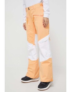 Roxy spodnie Woodrose x Chloe Kim kolor pomarańczowy