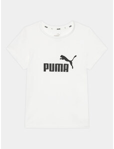 Puma T-Shirt Ess Logo 587029 Biały Regular Fit