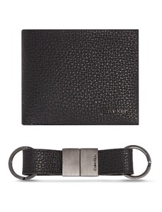 Calvin Klein Zestaw portfel i brelok Gs Minimalism Bifold 5Cc+Keyfob K50K511023 Czarny