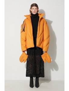 A.A. Spectrum kurtka puchowa Goldan Jacket kolor pomarańczowy zimowa oversize 82231205A SOFT SUN