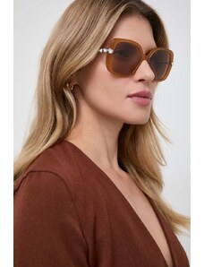Swarovski okulary przeciwsłoneczne 5679528 MESMERA damskie kolor beżowy