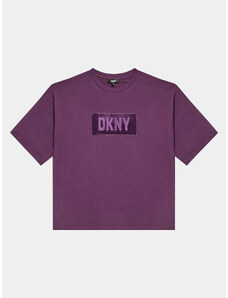 DKNY T-Shirt D35T02 D Fioletowy Regular Fit
