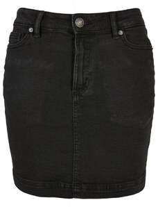 URBAN CLASSICS Ladies Organic Stretch Denim Mini Skirt - black washed