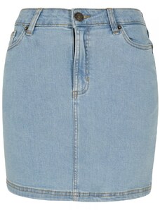URBAN CLASSICS Ladies Organic Stretch Denim Mini Skirt - clearblue bleached