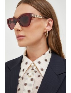 Michael Kors okulary przeciwsłoneczne MONTECITO damskie kolor bordowy 0MK2205