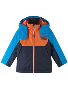 Chłopięca zimowa kurtka narciarska Reima Autti niebiesko-pomarańczowa