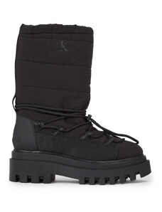 Śniegowce Calvin Klein Jeans Flatform Snow Boot Nylon Wn YW0YW01146 Triple Black 0GT