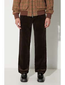 Norse Projects spodnie sztruksowe Aros kolor brązowy proste