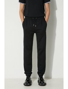 Fred Perry spodnie dresowe bawełniane kolor czarny z aplikacją T5505.102