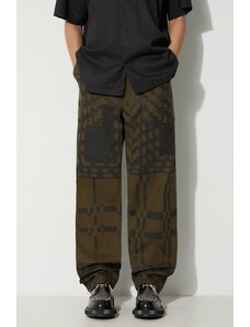 Engineered Garments spodnie bawełniane Fatigue Pant kolor zielony proste 23F1F004.CT255